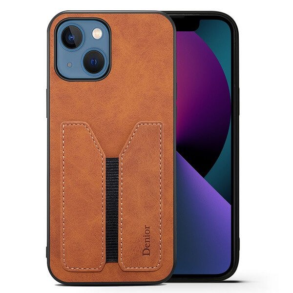 Brown Denior Apple iPhone 13 Mini Leather Case Brown Denior Apple iPhone 13 Mini Leather Case